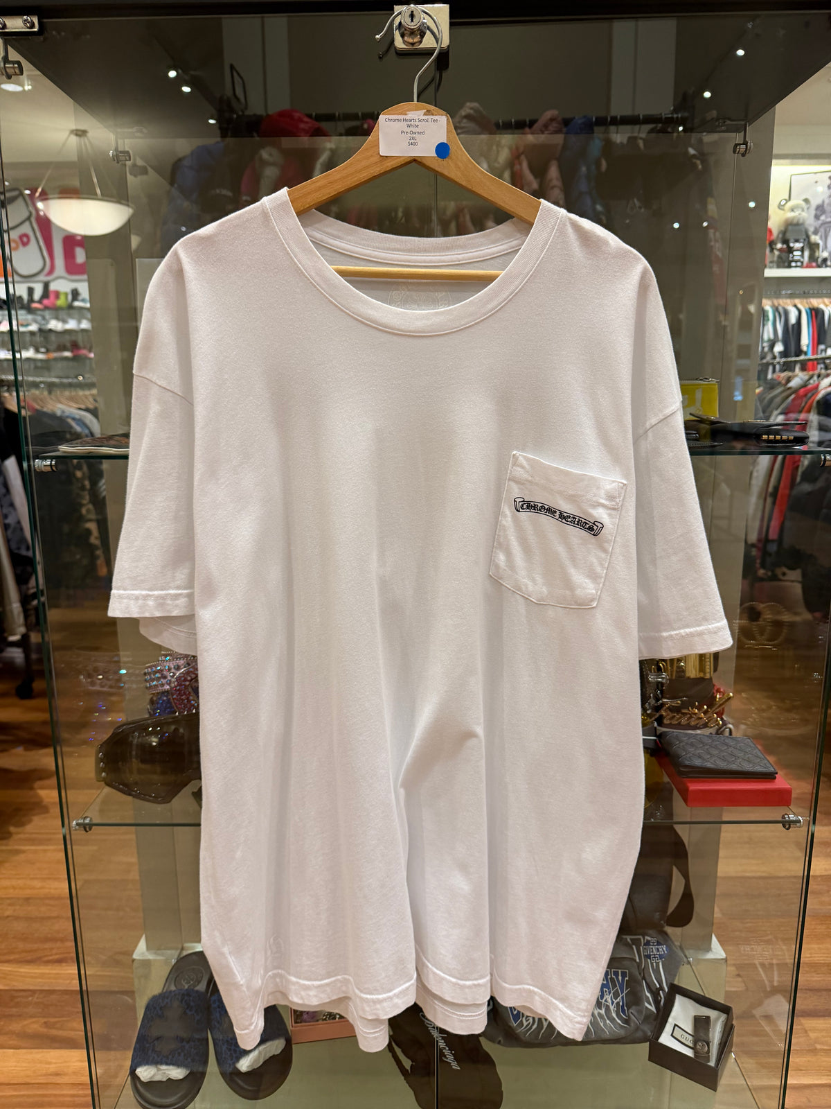 Chrome Hearts Scroll Logo Tee - White
