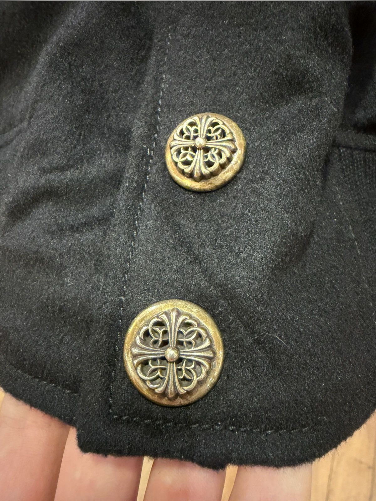 Chrome Hearts Varsity Jacket Cashmere Cross Patch