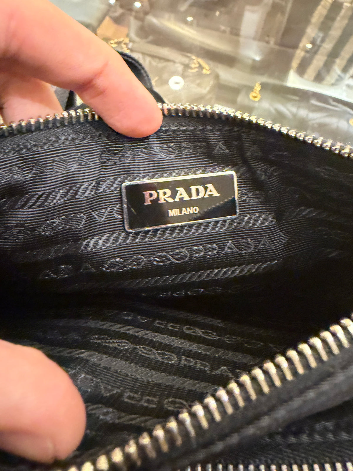 Prada Re-Nylon and Saffiano Mini Shoulder Bag - Black