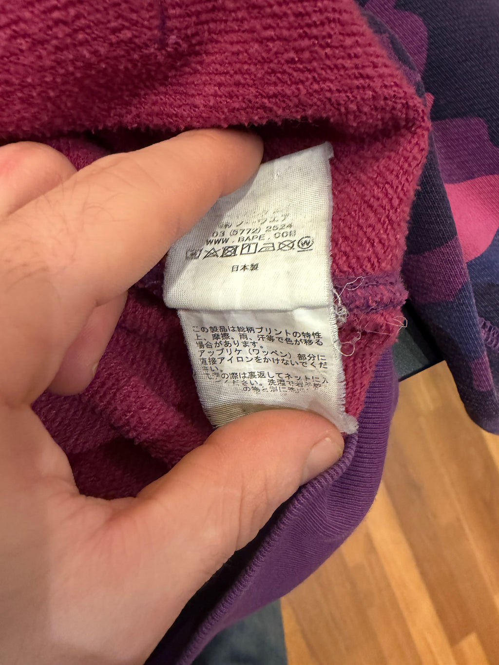 Bape Color Camo Shark Full Zip Hoodie - Purple