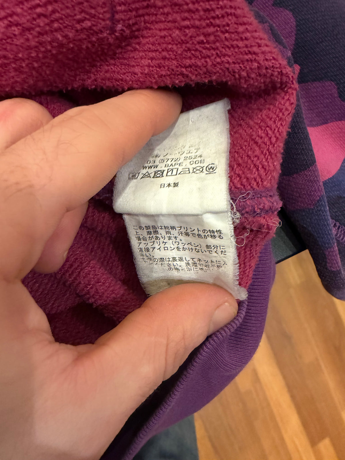 Bape Color Camo Shark Full Zip Hoodie - Purple