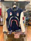 Bape Varsity Shark Jacket -
Navy