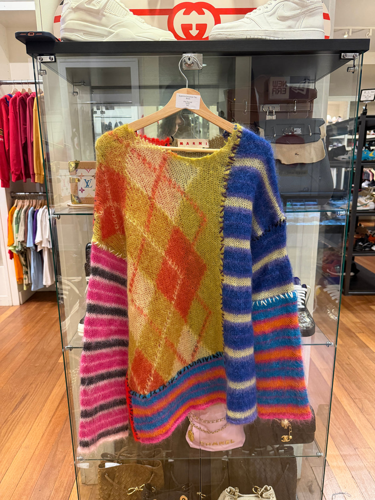 Marni FW22 Patchwork Mohair Knit Sweater
