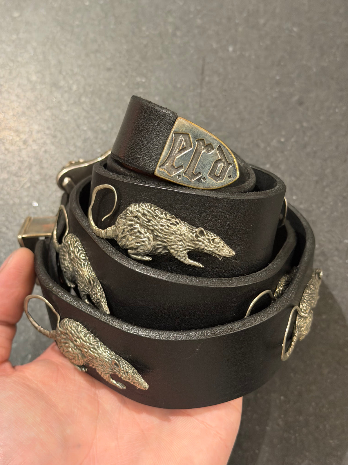 ERD “Rat” Leather Belt - Black