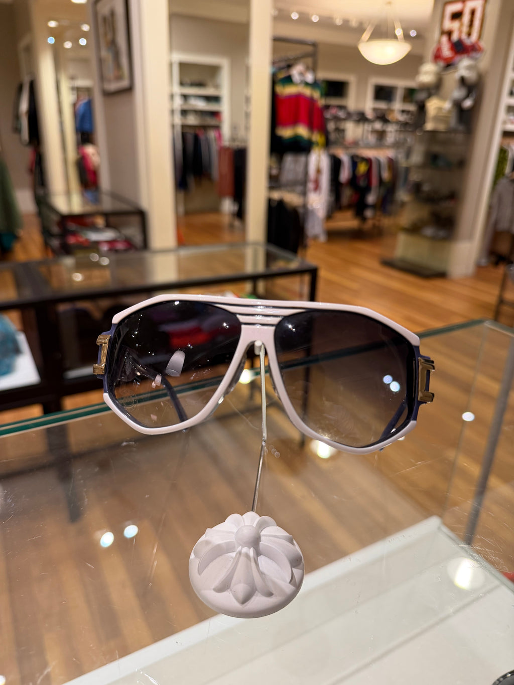 Cazal Legends 163/3 Sunglasses - Blue, White, Gold