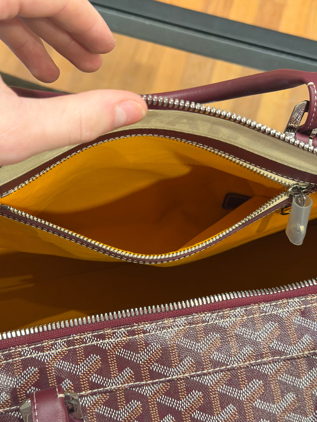 Goyard Croisiere 45 Crossbody Burgundy Duffle Bag