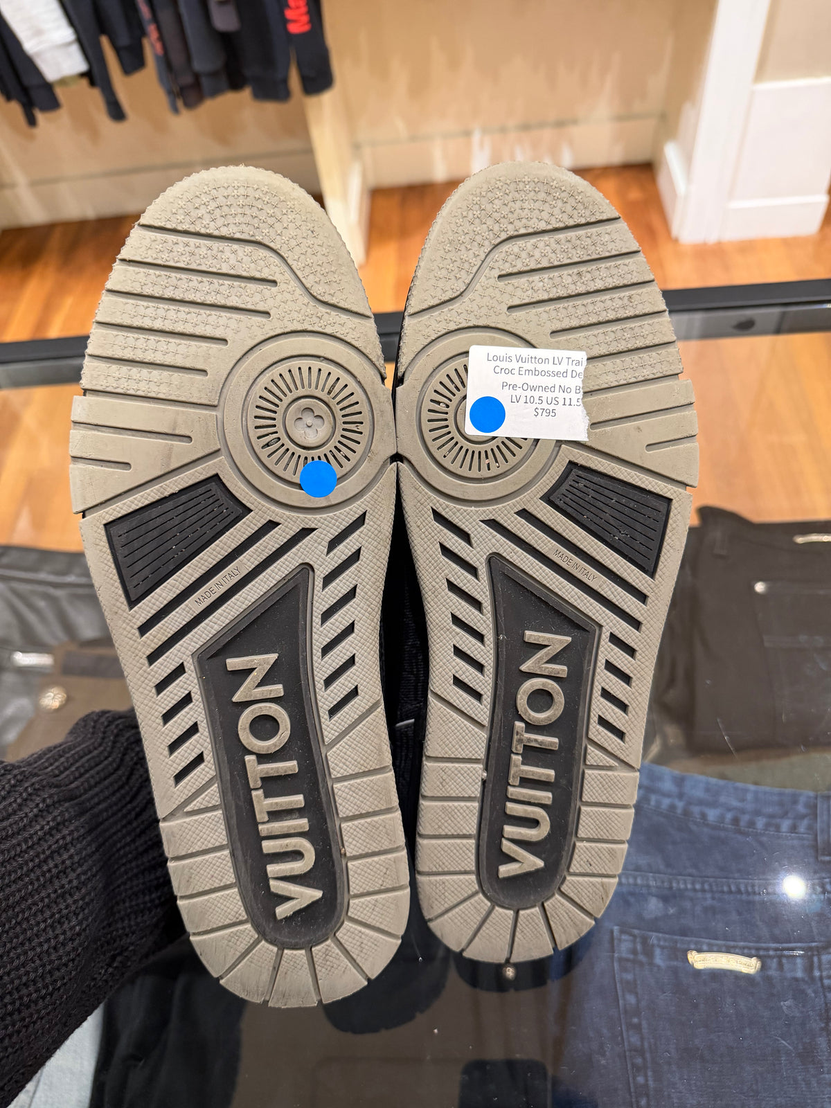 Louis Vuitton LV Trainer Croc Embossed Denim