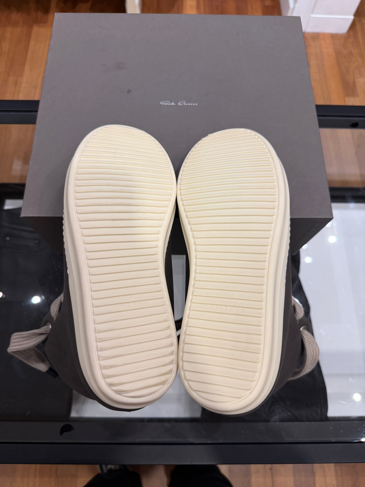 Rick Owens Padded Jumbo Laces - Grey Leather