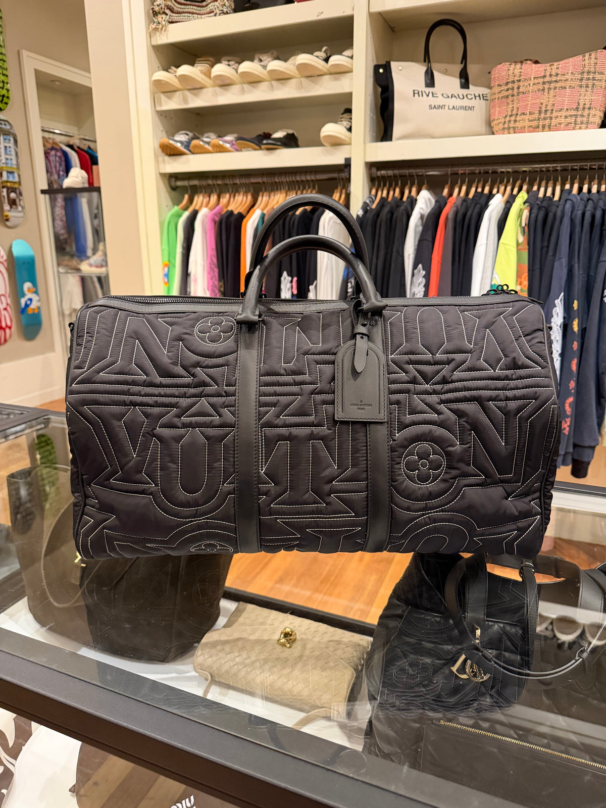 Louis Vuitton Keepall Bandoulière 50 Snow Capsule Collection Duffle Bag