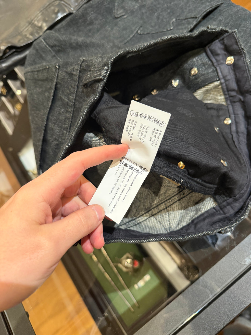 Chrome Hearts Fleur Knee Star Patch ‘Second Chances’ Indigo Denim