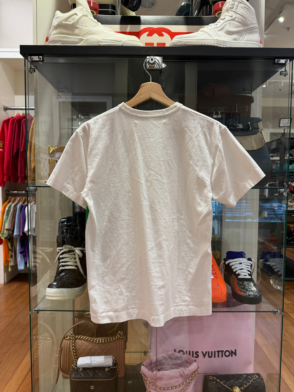 CDG Green Heart Patch Tee