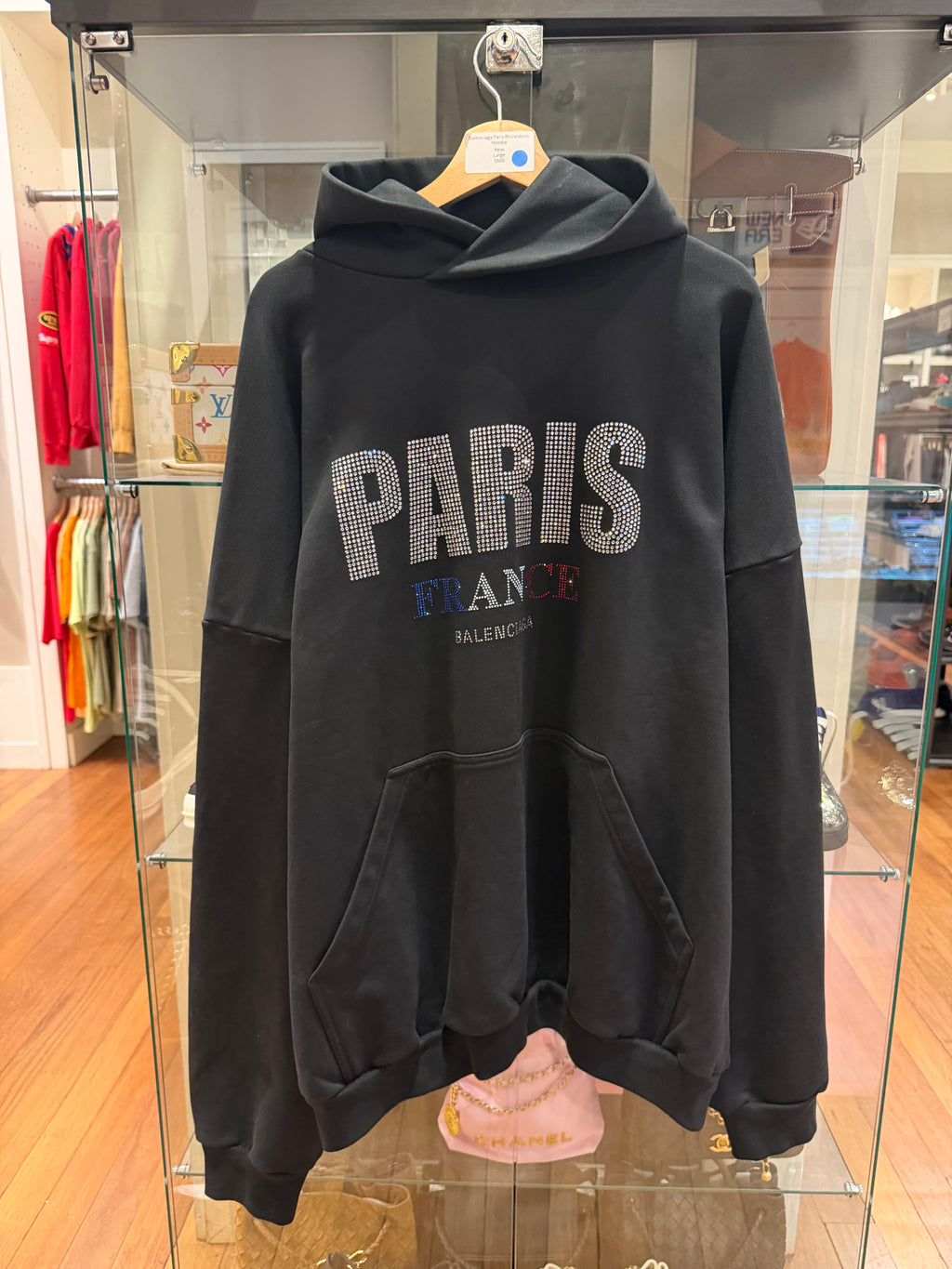 Balenciaga Paris Rhinestone Hoodie