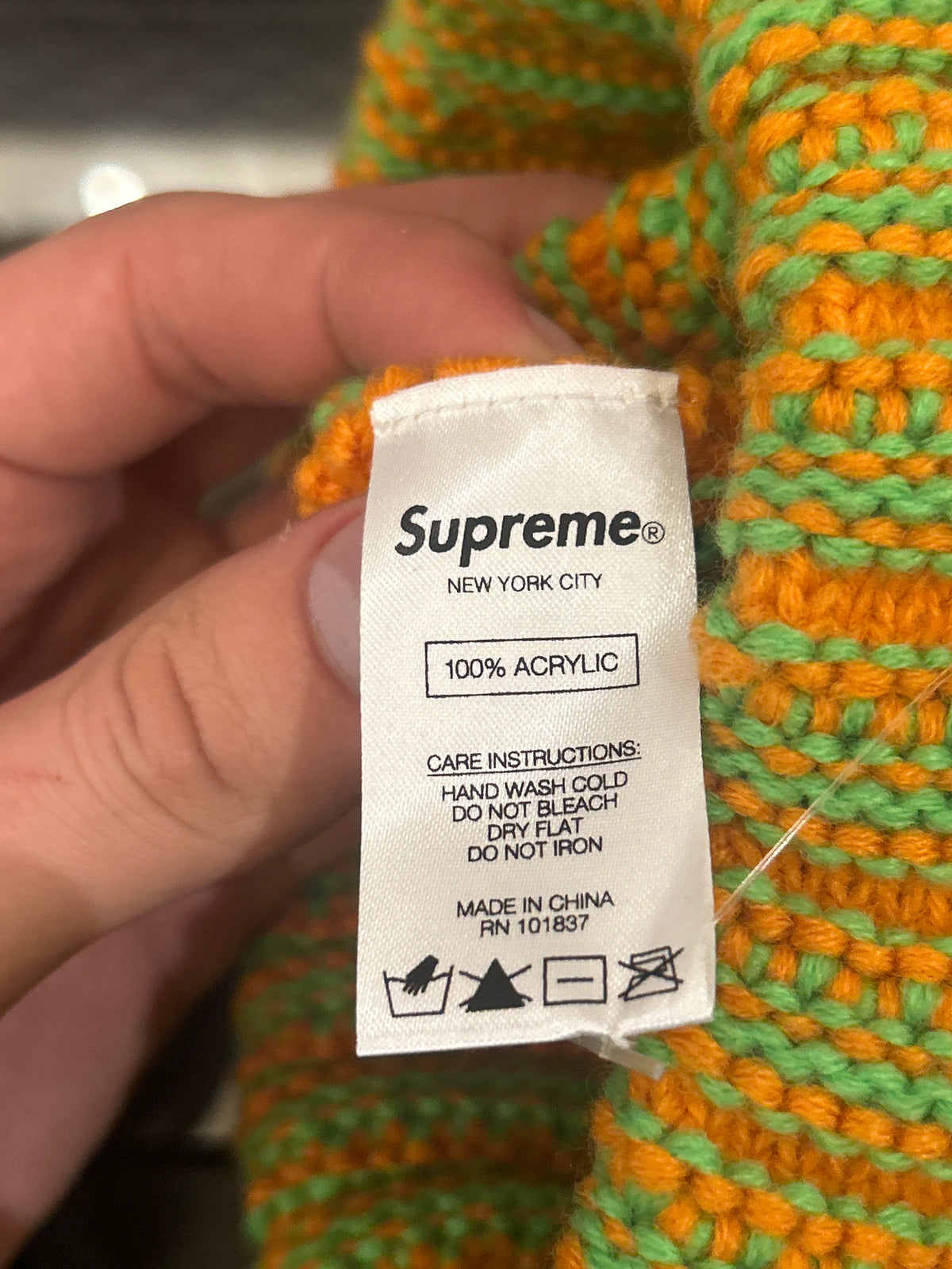 Supreme Contrast Stitch Beanie