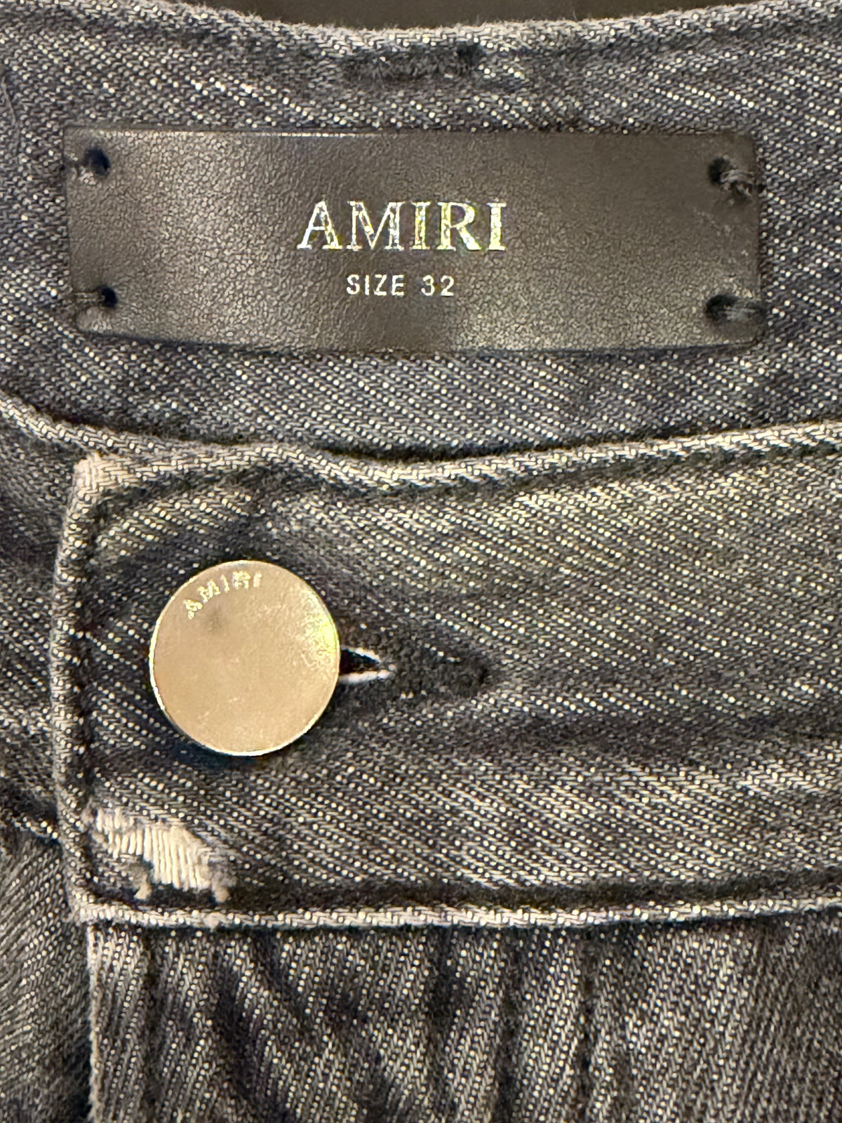 Amiri Carpenter Repaired Baggy Fit Jeans - Black