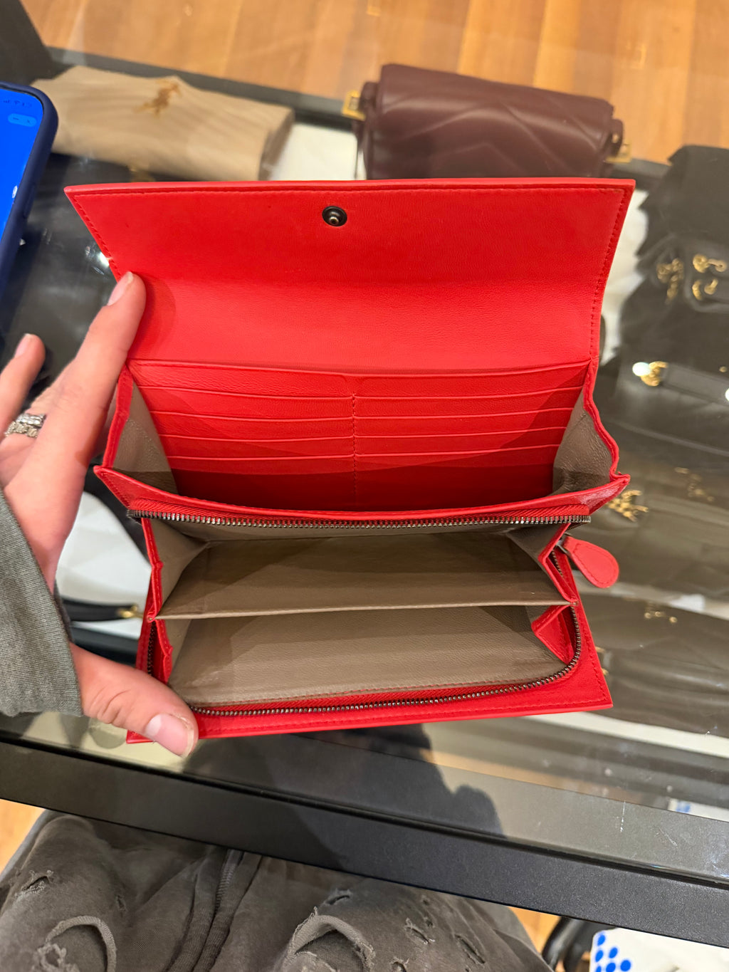 Bottega Veneta Intrecciato Woven Leather Wallet - Red