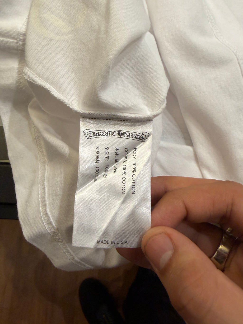 Chrome Hearts Neck Logo LS - White