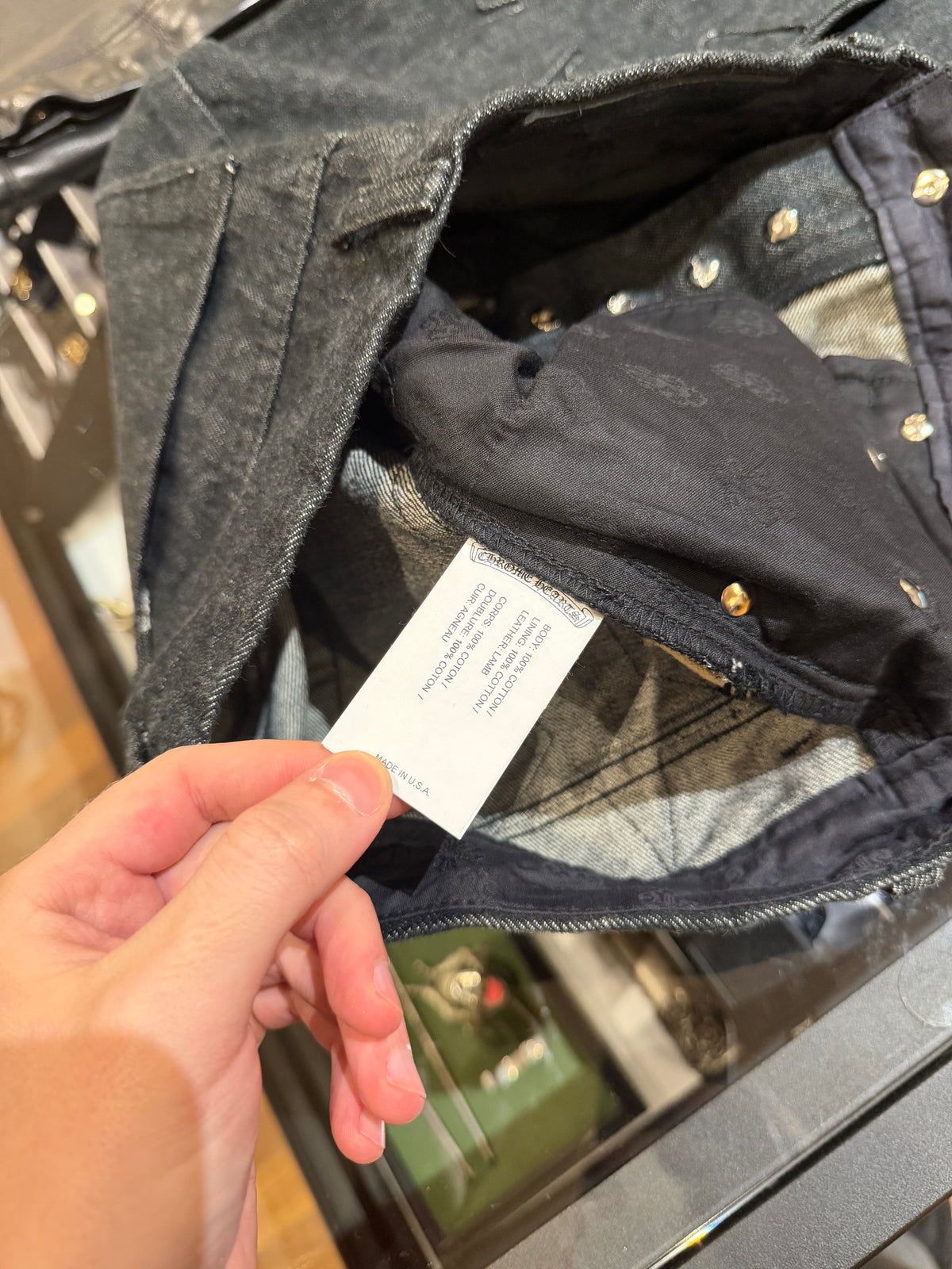 Chrome Hearts Fleur Knee Star Patch ‘Second Chances’ Indigo Denim