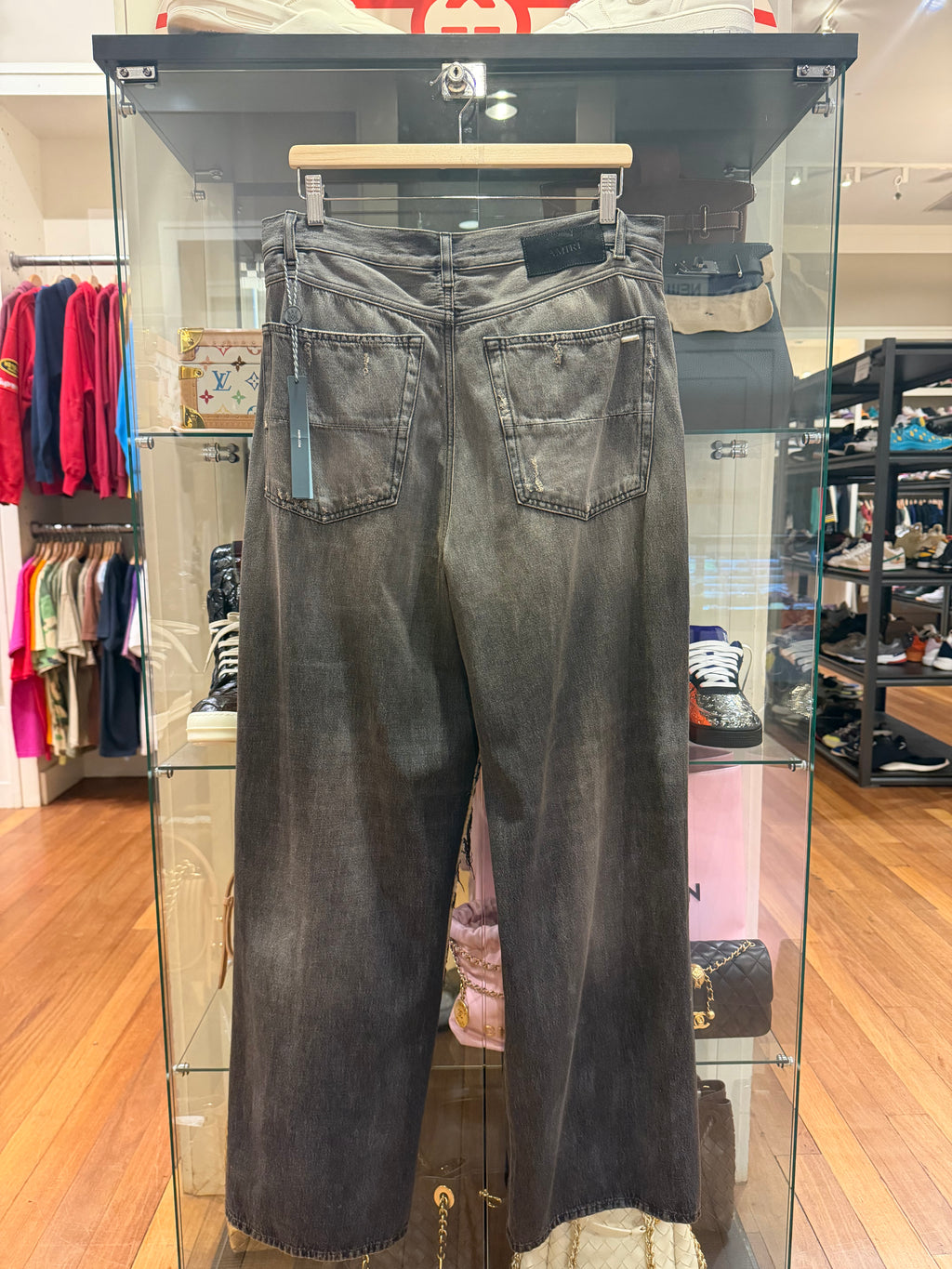 Amiri Carpenter Repaired Baggy Fit Jeans - Black