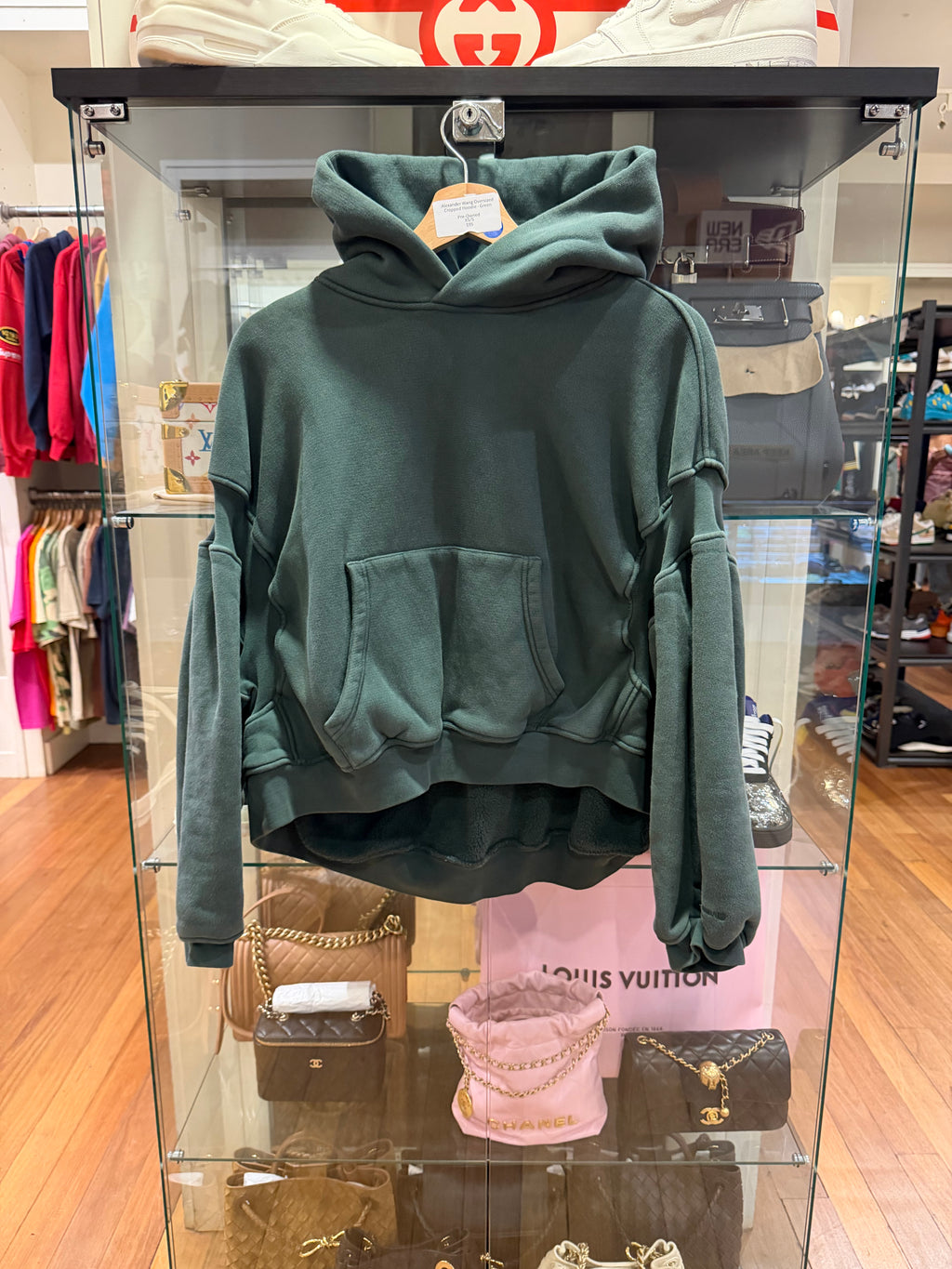 Alexander Wang Oversized Cropped Hoodie - Green