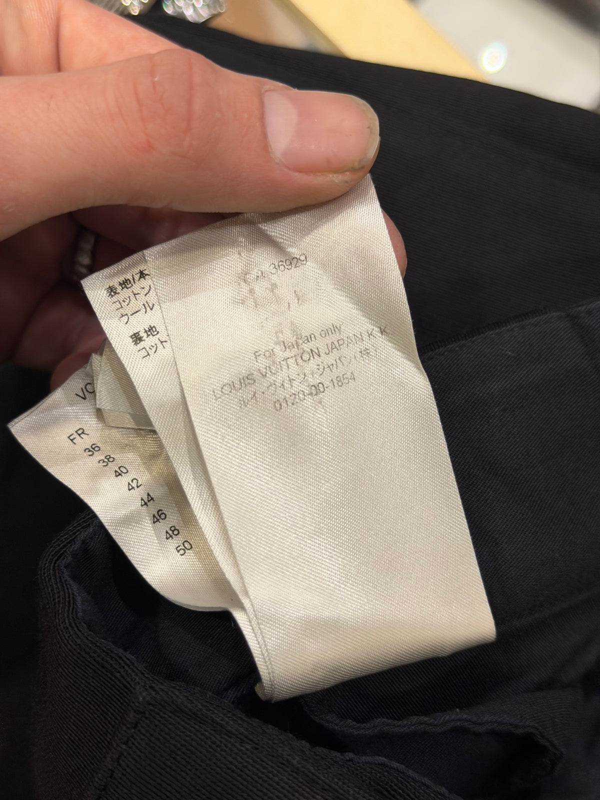 Louis Vuitton Chino Wool Formal Pants - Black