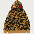 BAPE 1st Camo Shark Full Zip Hoodie - Yellow