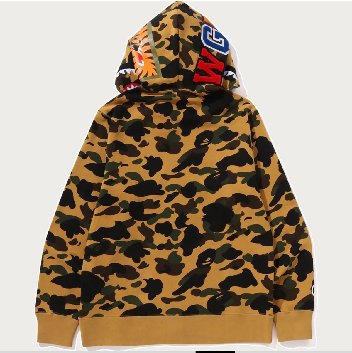 BAPE 1st Camo Shark Full Zip Hoodie - Yellow
