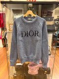 Dior Logo Wool Knit Sweater - Blue