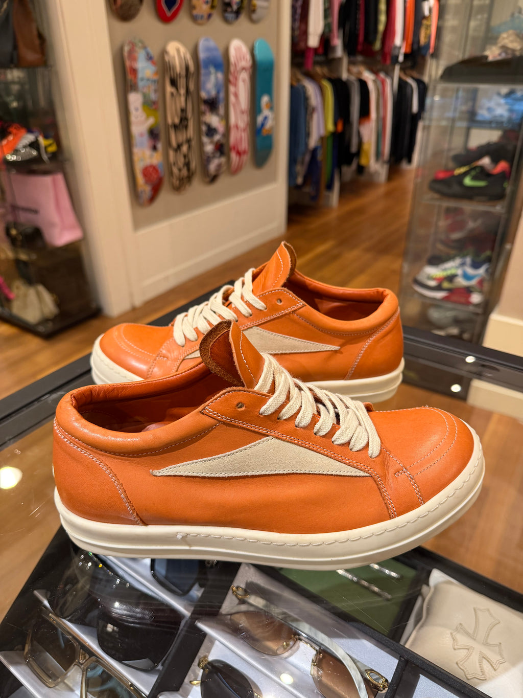 Rick Owens Vintage Low - Orange Leather