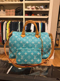 Louis Speedy P9 Bandoulière 40 Turquoise Duffle Bag