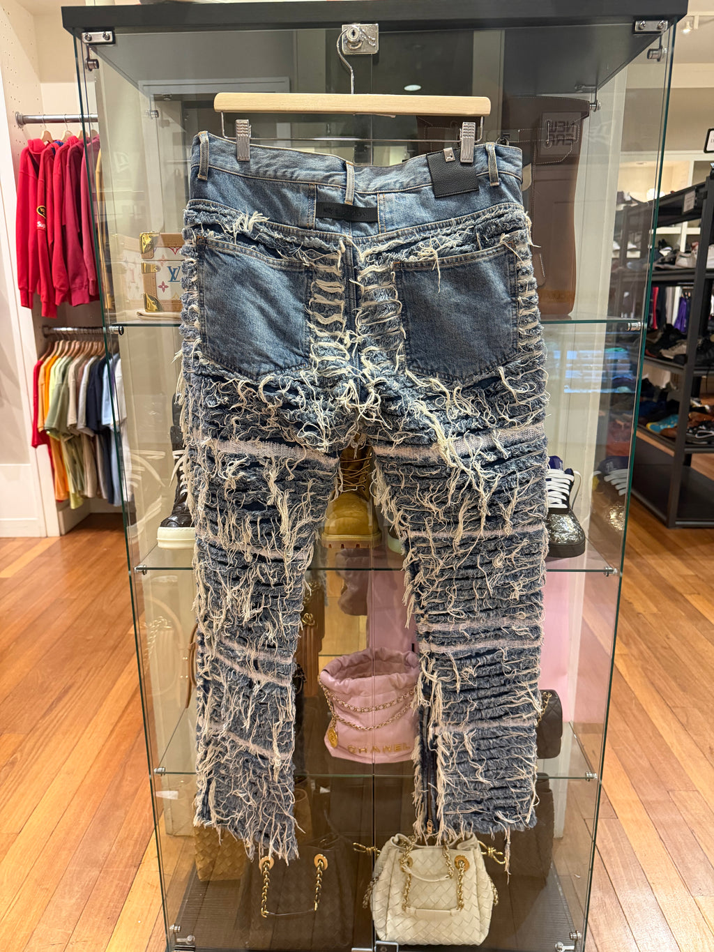 1017 ALYX9SM x Blackmeans Distressed Shredded Denim Jeans