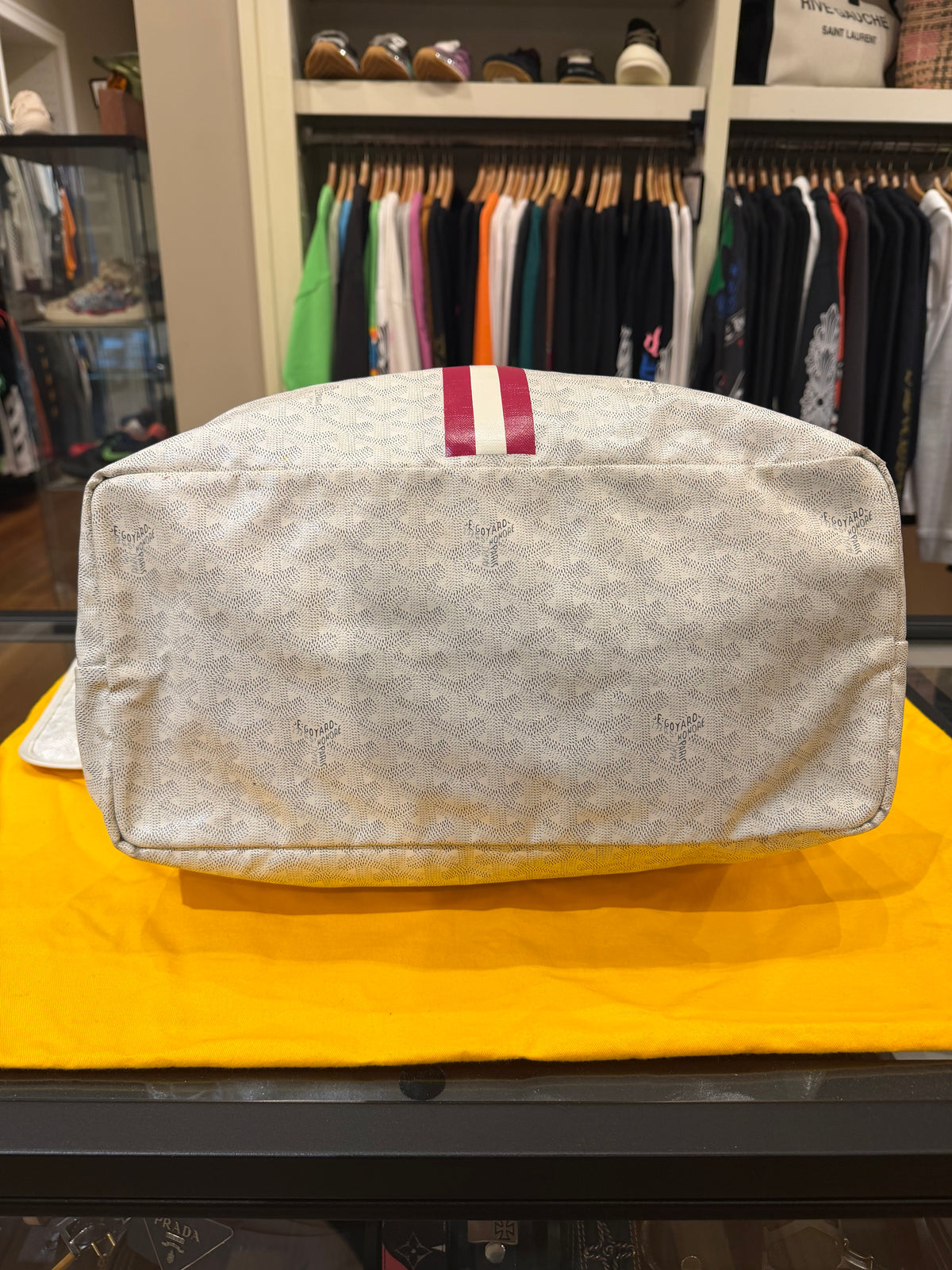 Goyard Saint Louis PM Tote Bag White