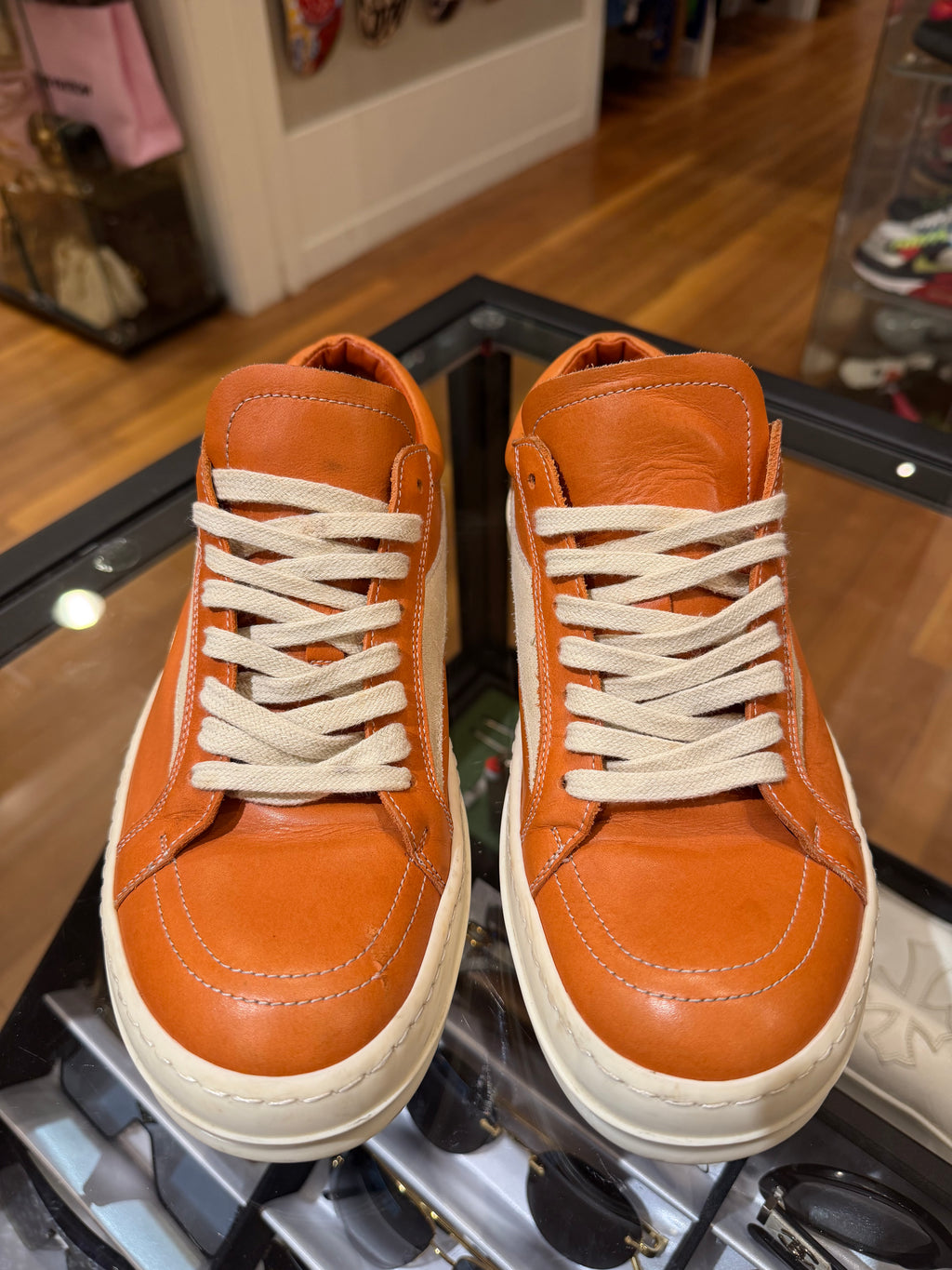 Rick Owens Vintage Low - Orange Leather