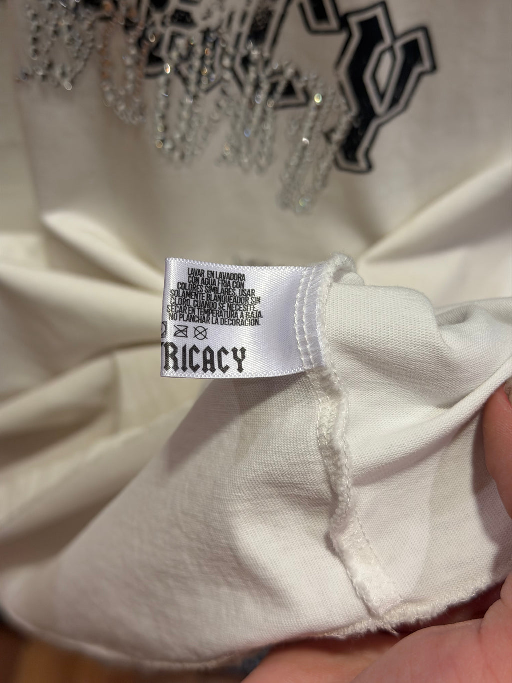 Lost Intricacy Rhinestone Cutoff