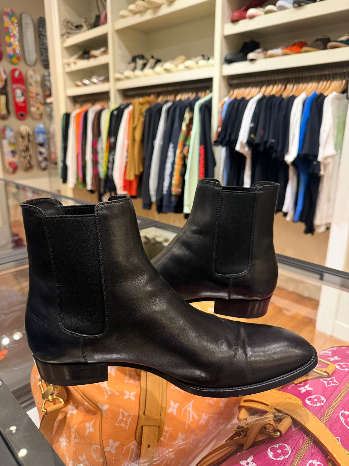 Saint Laurent Wyatt Chelsea Leather Boot