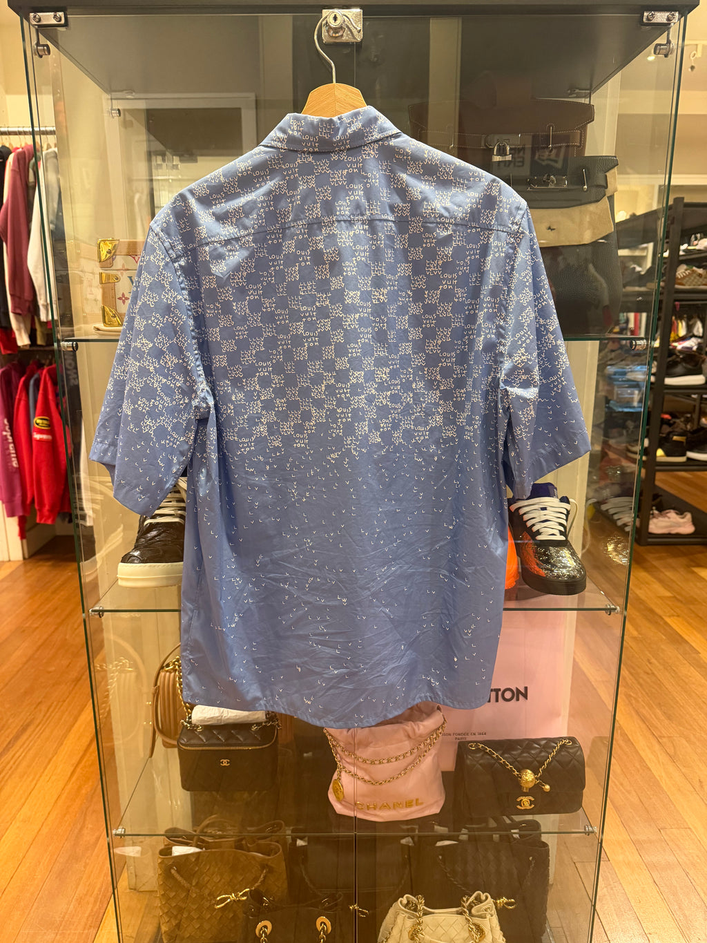Louis Vuitton Damier Spread SS Button Down  - Light Blue