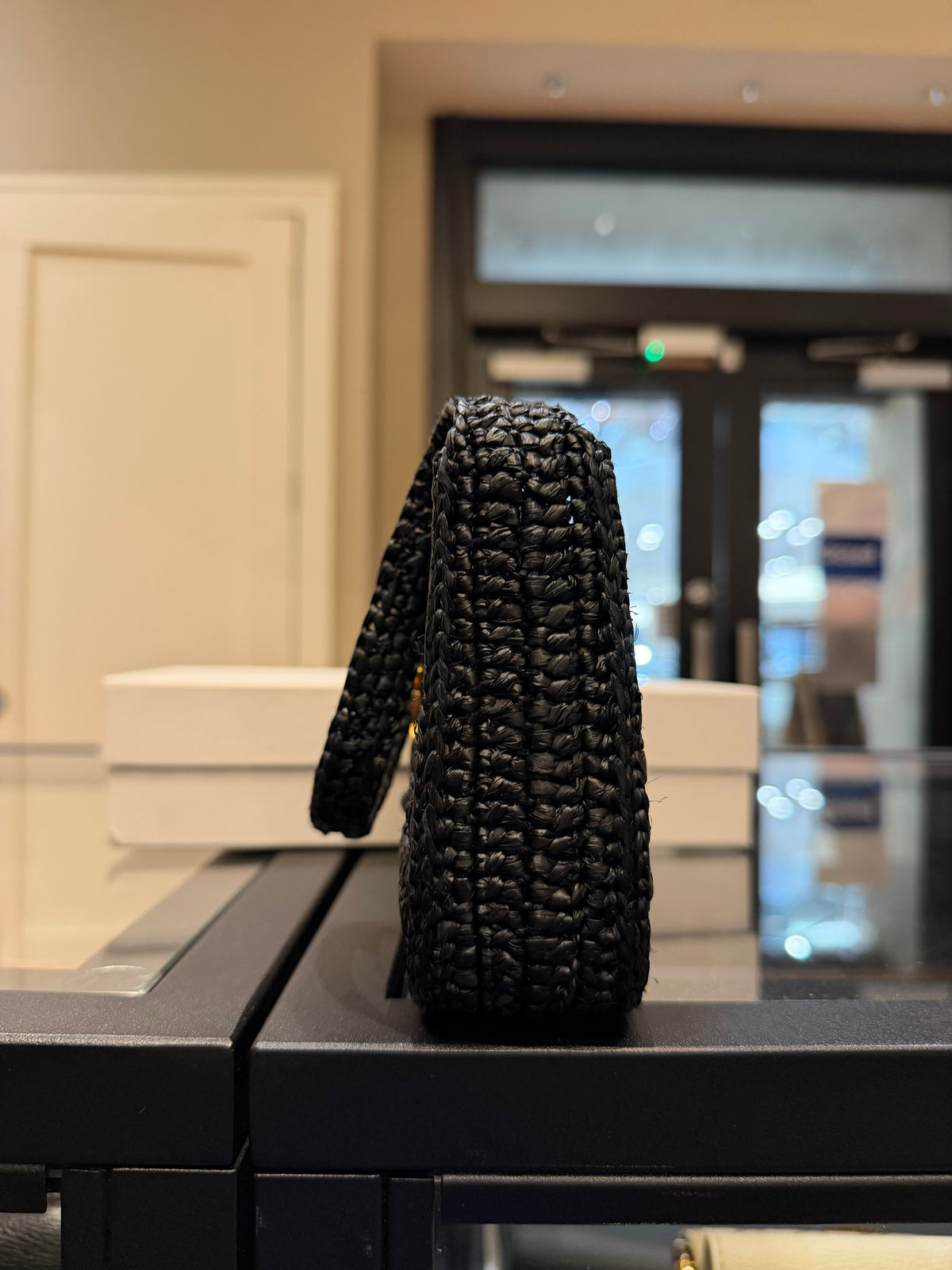 Saint Laurent Raffia Le 5 á 7 Mini
