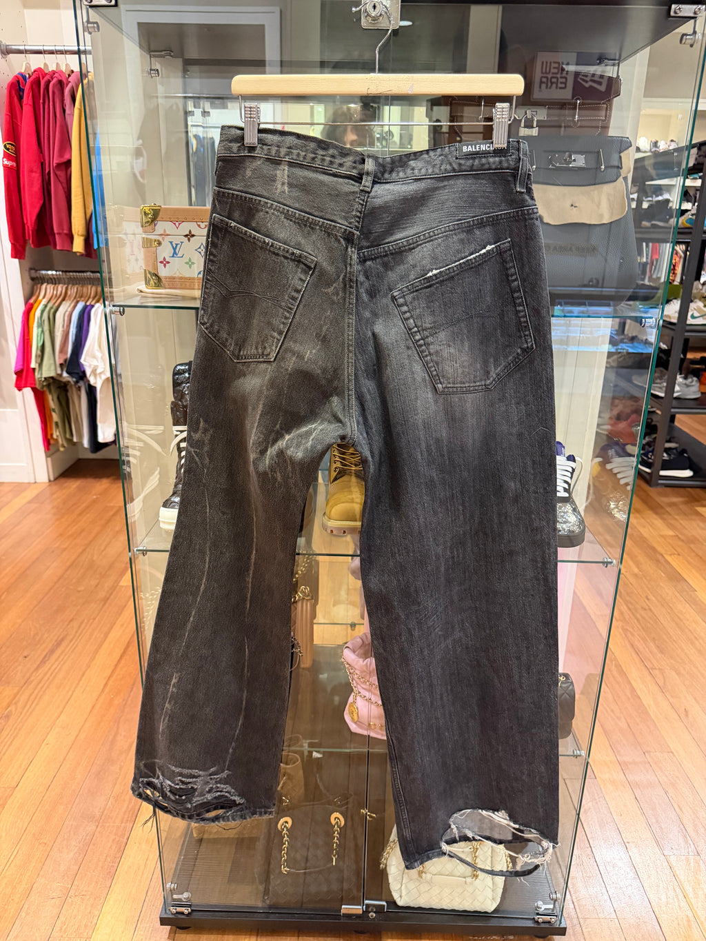 Balenciaga Split Panel Leg Denim Jeans