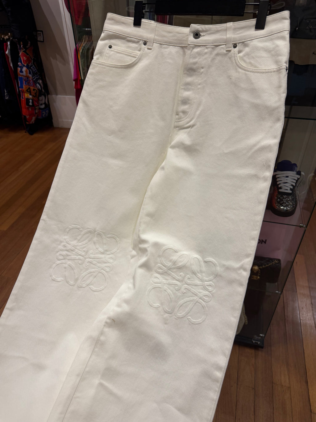 Loewe anagram denim jeans - white