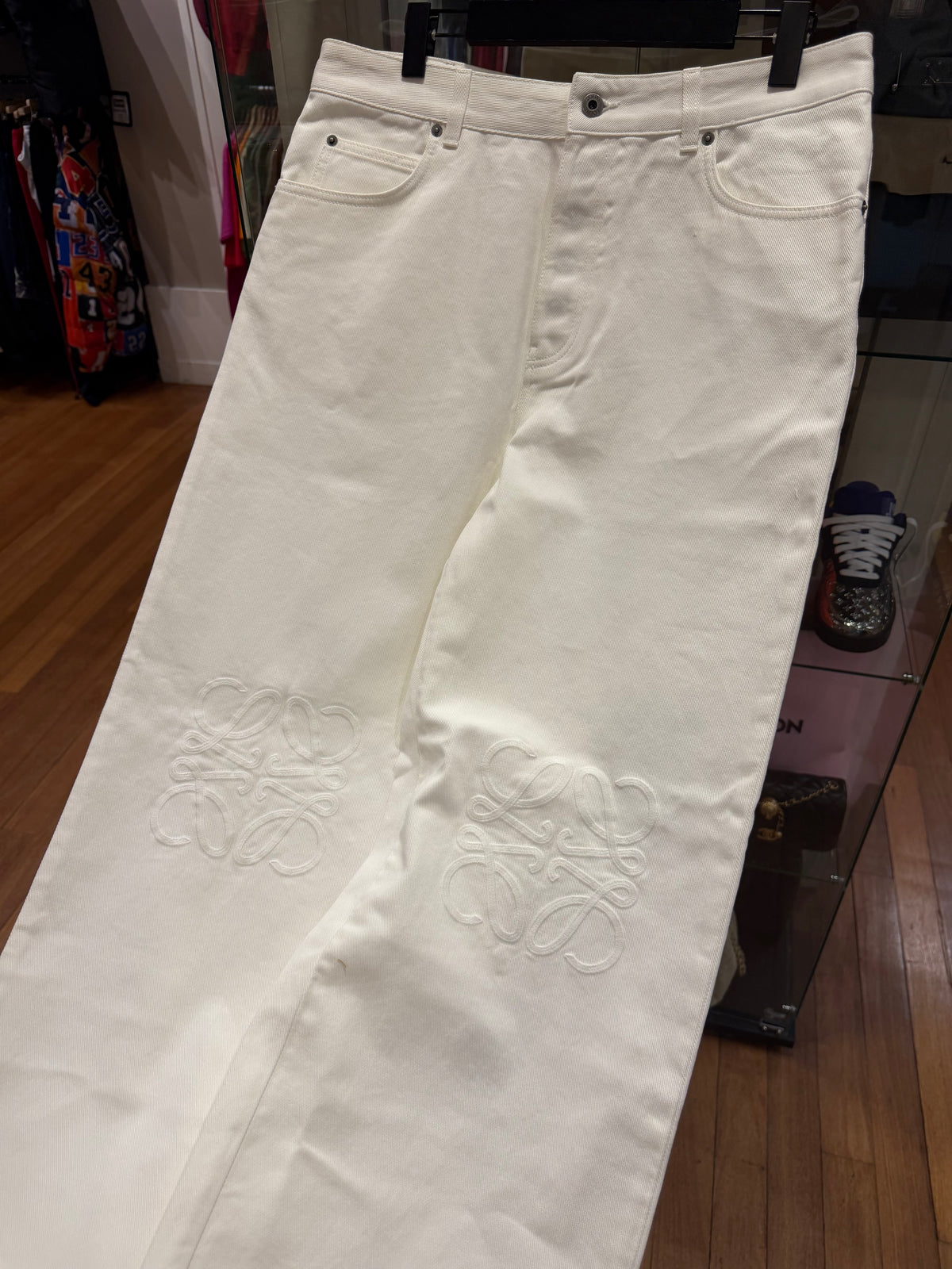 Loewe anagram denim jeans - white