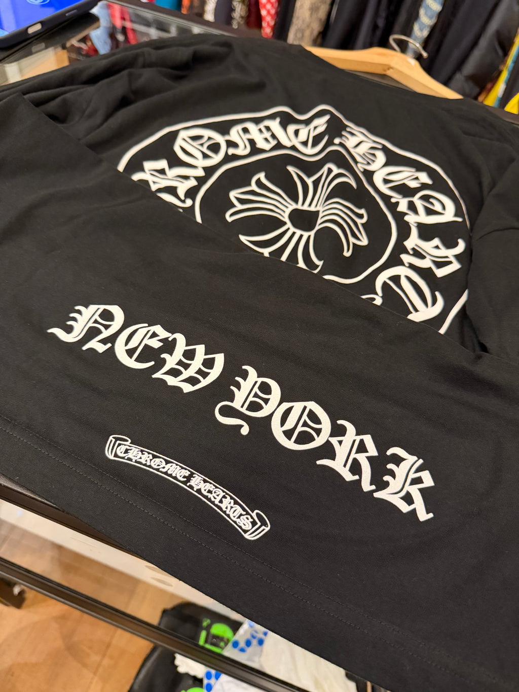 Chrome Hearts New York Horseshoe Pocket Logo Floral LS - Black