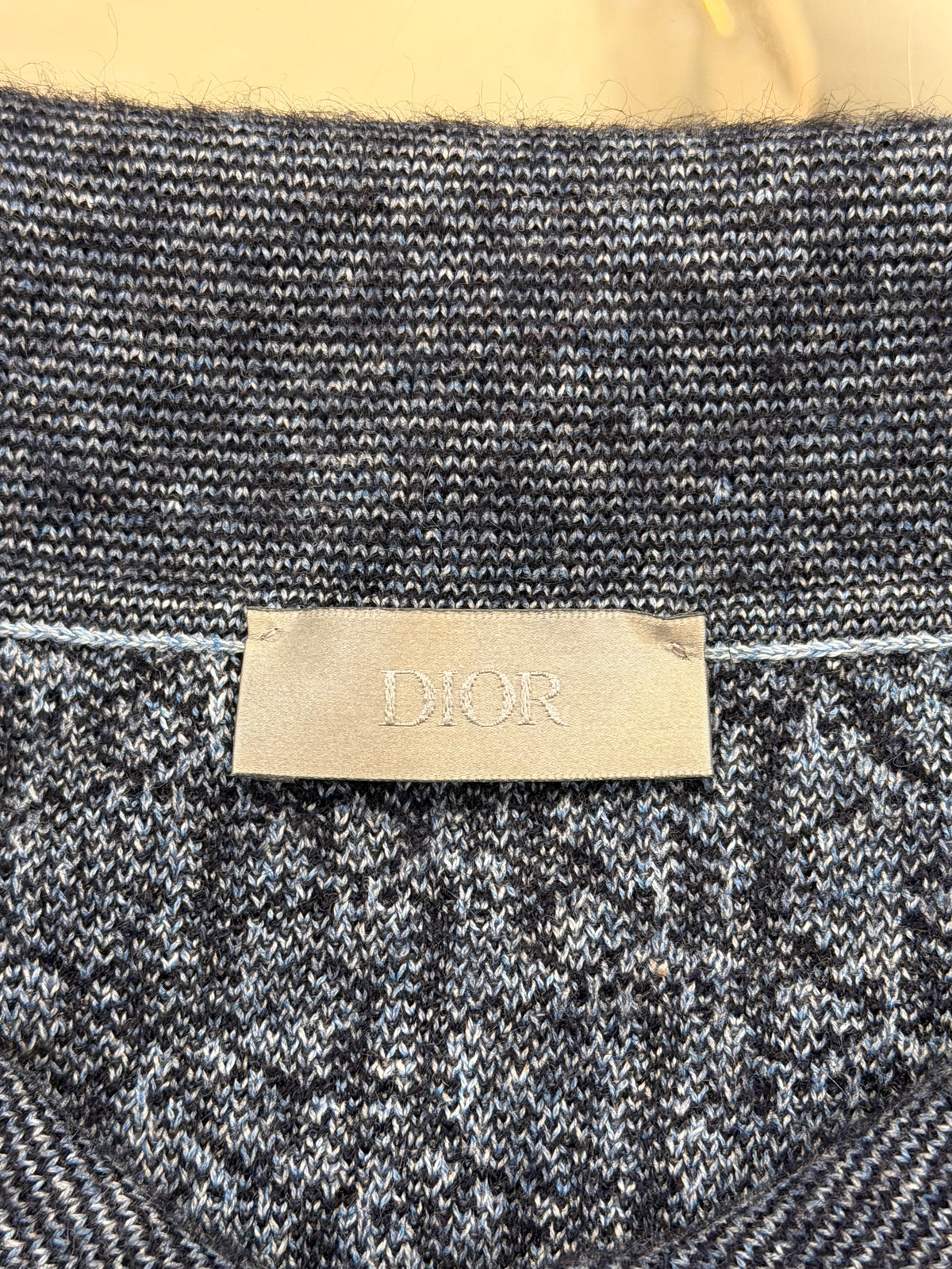 Dior x Otani Workshop Knit Oblique Polo Shirt - Blue