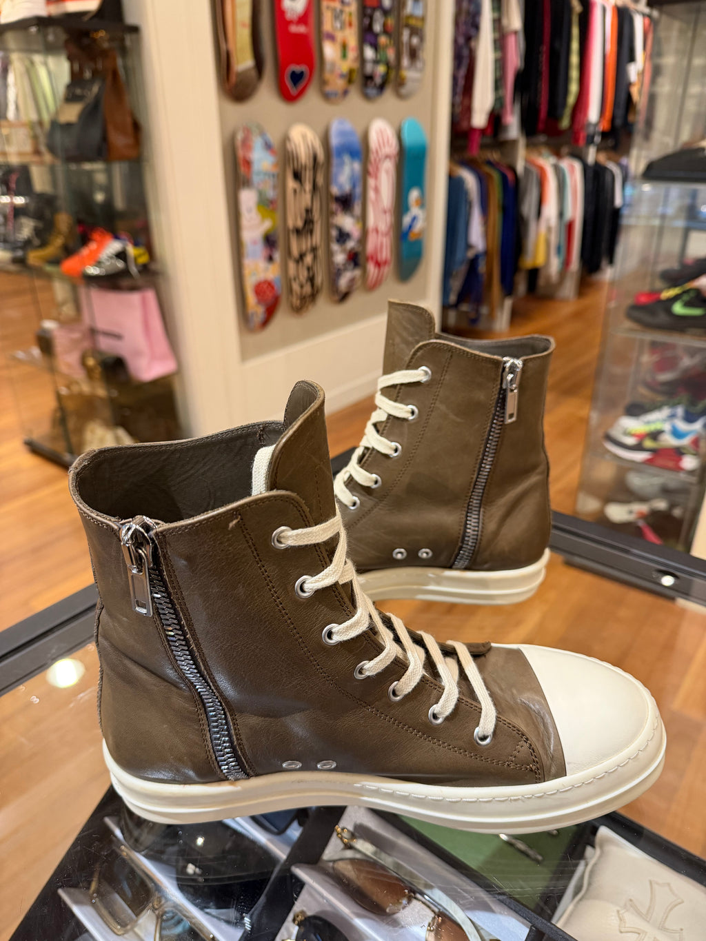 Rick Owens Ramone High School- Brown Leather