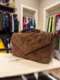 Saint Laurent LouLou Large in Suede - Caramel Cognac
