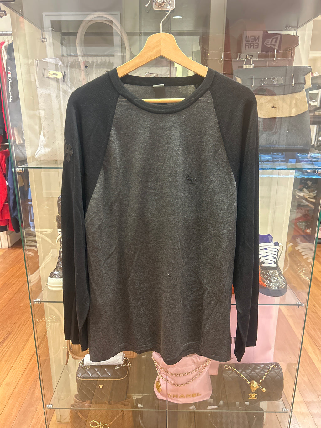 Chrome Hearts Cross Patch Silk Raglan LS Tee