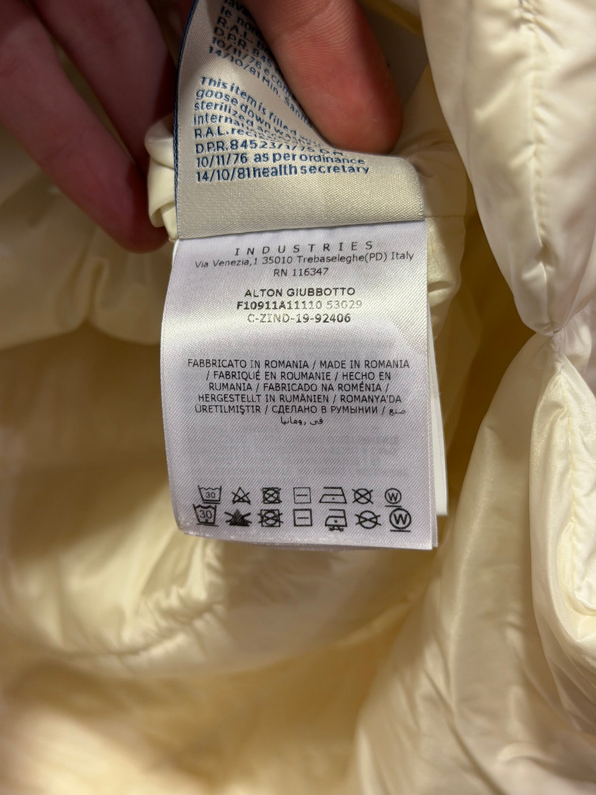 Moncler Light Puffer Coat - White