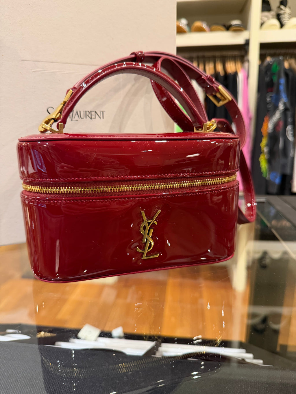 Saint Laurent Gaby Vanity Bag - Red
