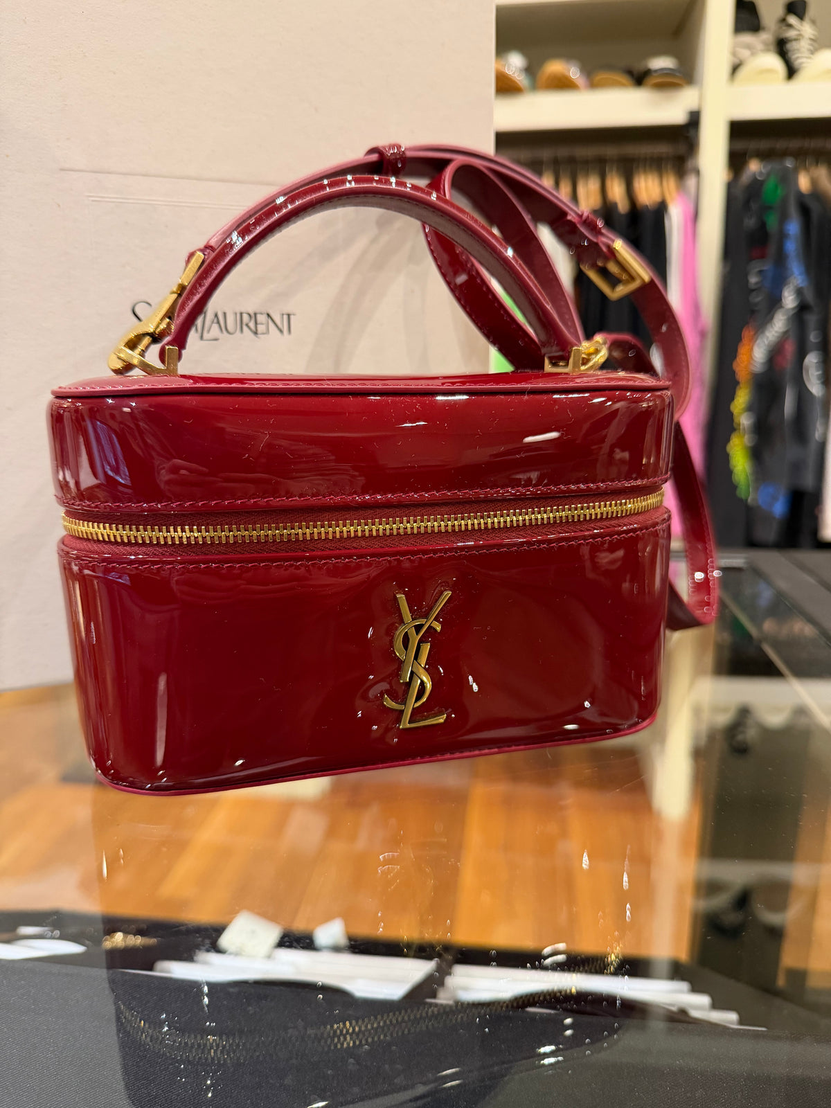 Saint Laurent Gaby Vanity Bag - Red