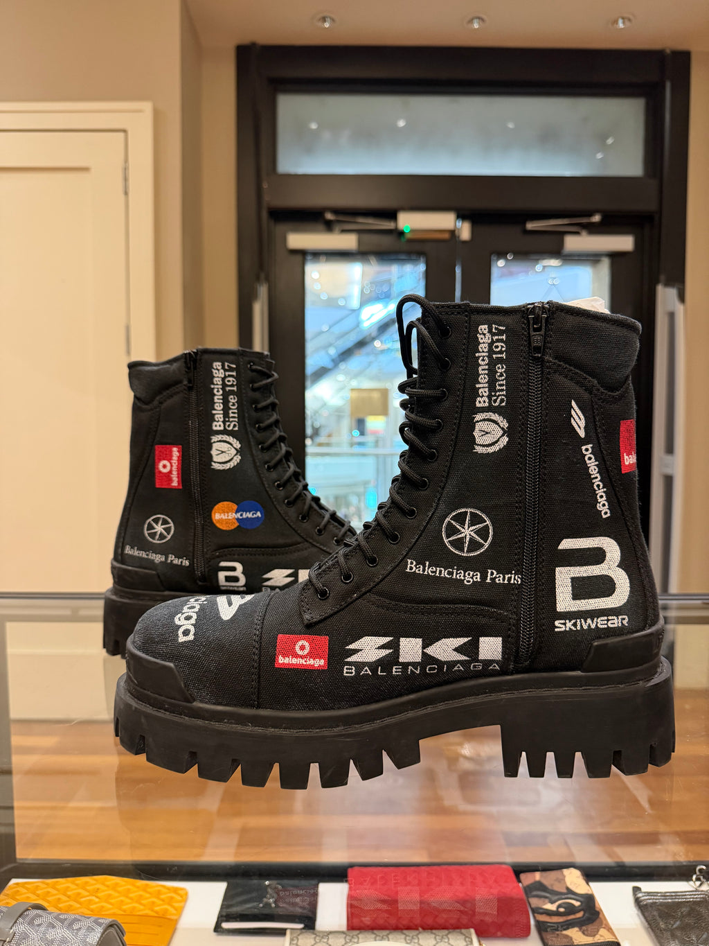 Balenciaga Combat Strike Boot - Worn-Out Allover Print