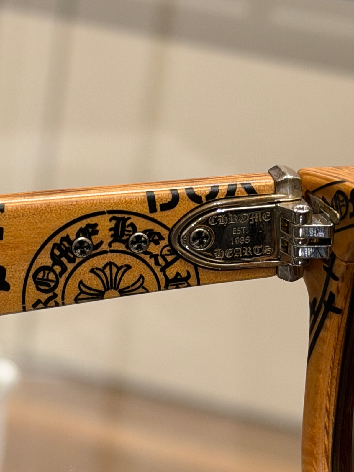Chrome Hearts Lilith Glasses - Wooden/Silver