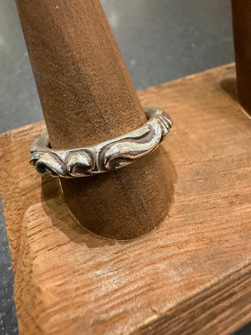 Chrome Hearts Scroll Band Ring Silver - Size 10